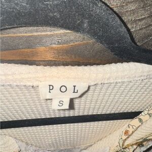 POL Cream Textured Top